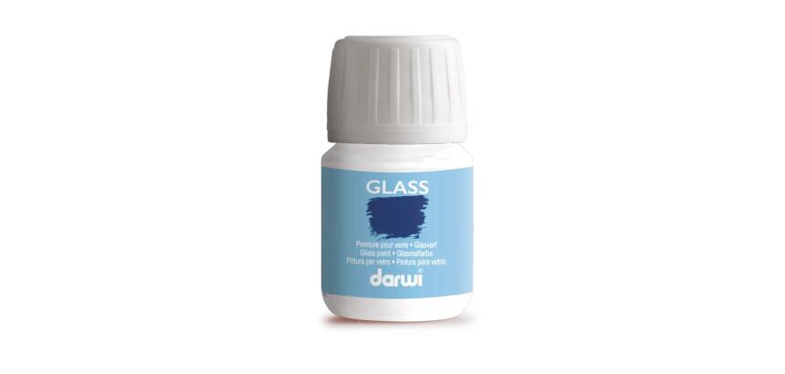 DARWI Flacon de 30 ml de Peinture sur Verre - Blanc