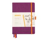 Rhodiarama Goalbook rembordé rigide A5 240 pages dot papier ivoire 90g - Violet