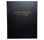 Reliure registre 32x26cm 4 anneaux avec recharge de 100 feuillets imprimés - Mouvements de titre
