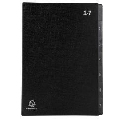 Clasificadores Ordonator ® lomo extensible pestañas impresas Clasifi cadores economicos - Tamaño: 25x33 cm para: A4 - Negro
