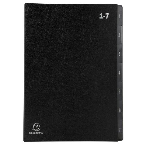 Clasificadores Ordonator ® lomo extensible pestañas impresas Clasifi cadores economicos - Tamaño: 25x33 cm para: A4 - Negro