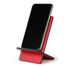 Rhodiarama support pour téléphone mobile simili cuir italien 13x8x8,5 cm - Coquelicot
