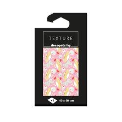 Papier Texture Décopatch n°820 -1 feuille 40x60cm - Rose