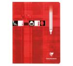 Cahier Dessin piqué 17x22cm 32 pages quadrillé 10x10 Rouge - Rouge