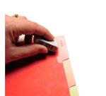 Tabbladen glanskarton 225g met geplastificeerde gekleurde tabs - 5 tabs - A4