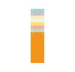 Pk 100 Filing Strips 105x240 Ast - Assorted colours