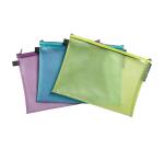 Pochette à fermeture éclaire en plastique souple Pop'N Co - Couleurs assorties