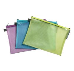 Astuccio con chiusura a cerniera in plastica flessibile Pop'N Co. - Colori assortiti