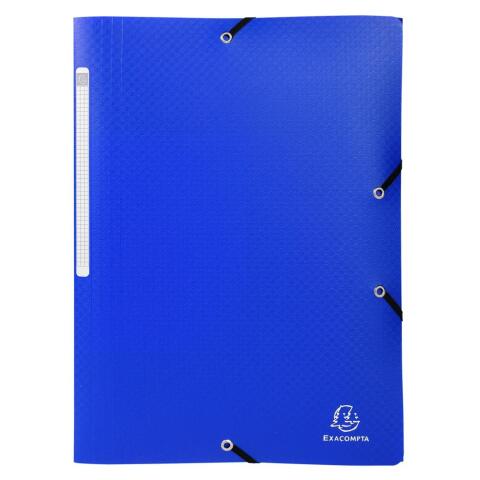 Carpeta Exacompta con gomas y 3 solapas Polipropileno 5/10º Opaco - A4 - Azul oscuro