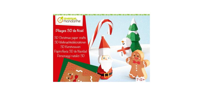 Boîte créative, Pliages de Noël 3D - Rouge
