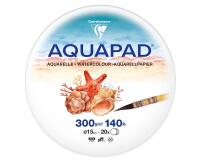 Feuilles rondes Aquapad papier aquarelle Ø15cm 20F 300g