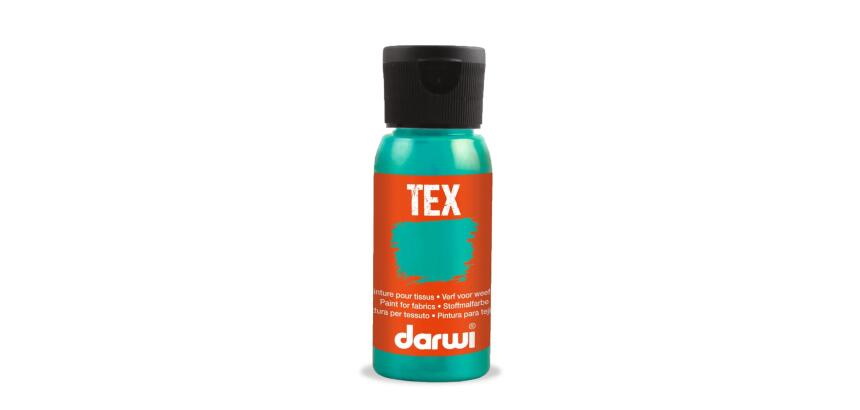 DARWI Flacon de 50 ml de Peinture Textile Nacrée - Emeraude nacré