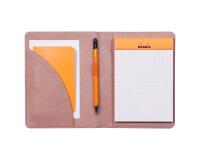 Rhodiarama livret porte-bloc N°13 pour bloc ou carnet format A6 - Bois de rose