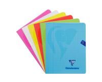 Cahier piqué Mimesys 16,5x21cm 72 pages quadrillé 10x10 + marge couverture polypropylène Couleur aléatoire - Assortis