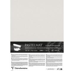 Clairefontaine Pastelmat Mounted Board - 24 x 32 cm - Pack of 5 - Light Grey||