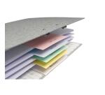 Paquet 100 fiches intercalaires horizontales unies perforées - 105x240mm - Couleurs assorties