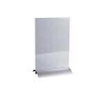 Porte-visuel vertical pied aluminium A4 - Cristal