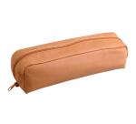 CUIR NATUREL Trousse rectangulaire 22x5x3 cm. - Naturel