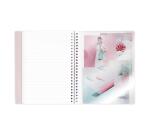 Cahier reliure intégrale enveloppante Koverbook Blush A4 160 pages grands carreaux couverture polypropylène opaque bicolore - Assortis