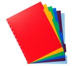 Separadores para carpetas de fundas amovibles - (Nº de separadores: 6) - 24x30,5 cm para A4 MAXI - Colores surtidos