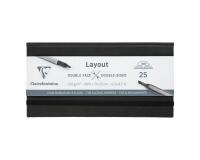 Layout double-face carnet ouverture à plat 25F 11x22cm 220g - Noir