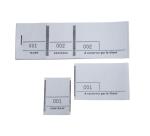 Bloc passe-partout 100 feuillets numérotés de 3 volets - Format 4,8x15 cm