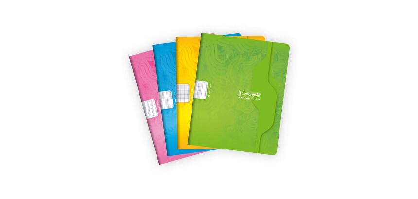 Cahier piqué 7000 17x22 cm 32 pages grands carreaux 70 g - Assortis