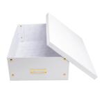 Boîte de rangement à plat carton 33x50x16cm Néo Déco - Blanc