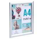 Cornice portafoto con profilo in alluminio A4 - Argento