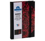 Carnet Marbre 170x110, 192 pages lignées - Rouge
