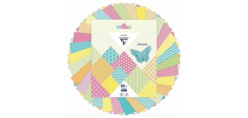 ORIGAMI, Pochette de 60 feuilles 70g/m2 au format 15x15cm - Eté - Multicolore