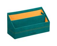 Rhodiarama porte-courrier simili cuir italien 25x10x14 cm - Paon