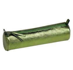CUIRISÉ - Trousse ronde Ø5,5x22 cm - Vert