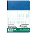 Piqûre 29,7x21cm à tête paresseuse 8 colonnes sur 2 pages - 34 lignes - 80 pages - Couleurs assorties