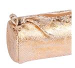 CÉLESTE CUIR Trousse ronde Ø5,5x22 cm Lazer Or