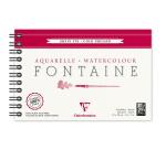 Fontaine album spiralé 12F 12x18cm 300g grain fin