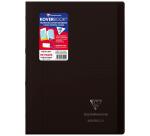 Cahier piqué Koverbook A4 96 pages ligné + marge couverture polypropylène transparent - Assortis