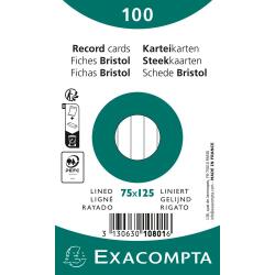 "Exacompta Record Cards 75x125, Lined" - White