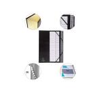 Clasificador Exacompta Ordonator con caballetes plastico y gomas alfabeticas 26 compartimentos AZ - Negro