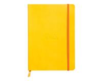 Rhodiarama carnet souple A5 160 pages dot papier ivoire 90g fermeture élastique - Jonquille