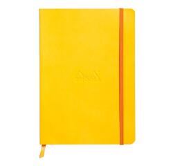Rhodiarama Notizbuch A5 Softcover, 80 Blatt elfenbein 90g, dot/punktkariert, mit Gummizugverschluss - Narzisse