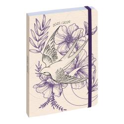Agenda Forum Work & After Floral 10 x 15 cm Journalier Août 2025 à Juillet 2026 - Violet