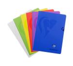 Cahier piqué Mimesys A4 120 pages ligné + marge couverture polypropylène Couleur aléatoire - Assortis