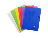 Cahier piqué Mimesys A4 120 pages ligné + marge couverture polypropylène Couleur aléatoire - Assortis