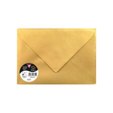 Paquet de 5 enveloppes Pollen 162x229mm 120g/m2 - Or