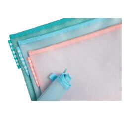 Funda bolsa EVA transparentes cierre con cremallera A4 3/10e - Colores surtidos