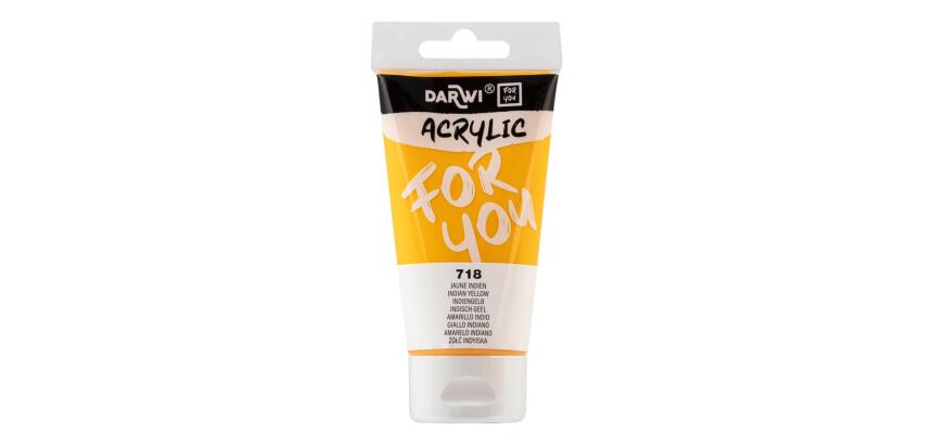 Darwi For You tube de peinture acrylique 75 ml - Jaune indien