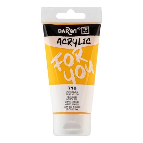 Darwi For You tube de peinture acrylique 75 ml - Jaune indien