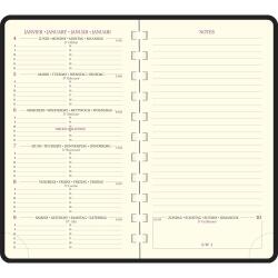 Recharge Agenda de poche Espace 16S spiralé 9 x 16 cm Semainier Janvier à Décembre 2026
