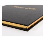 Livre d'or Balacron avec titre 140 pages blanches - 21x19 cm vertical - Noir